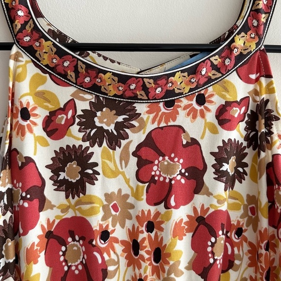 Antonio Melani Floral Print Halter Neck Top, 100% Silk Blouse, Size Large - Picture 6 of 16